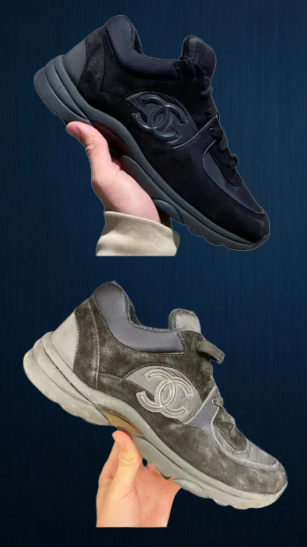 Résultat restauration sneaker